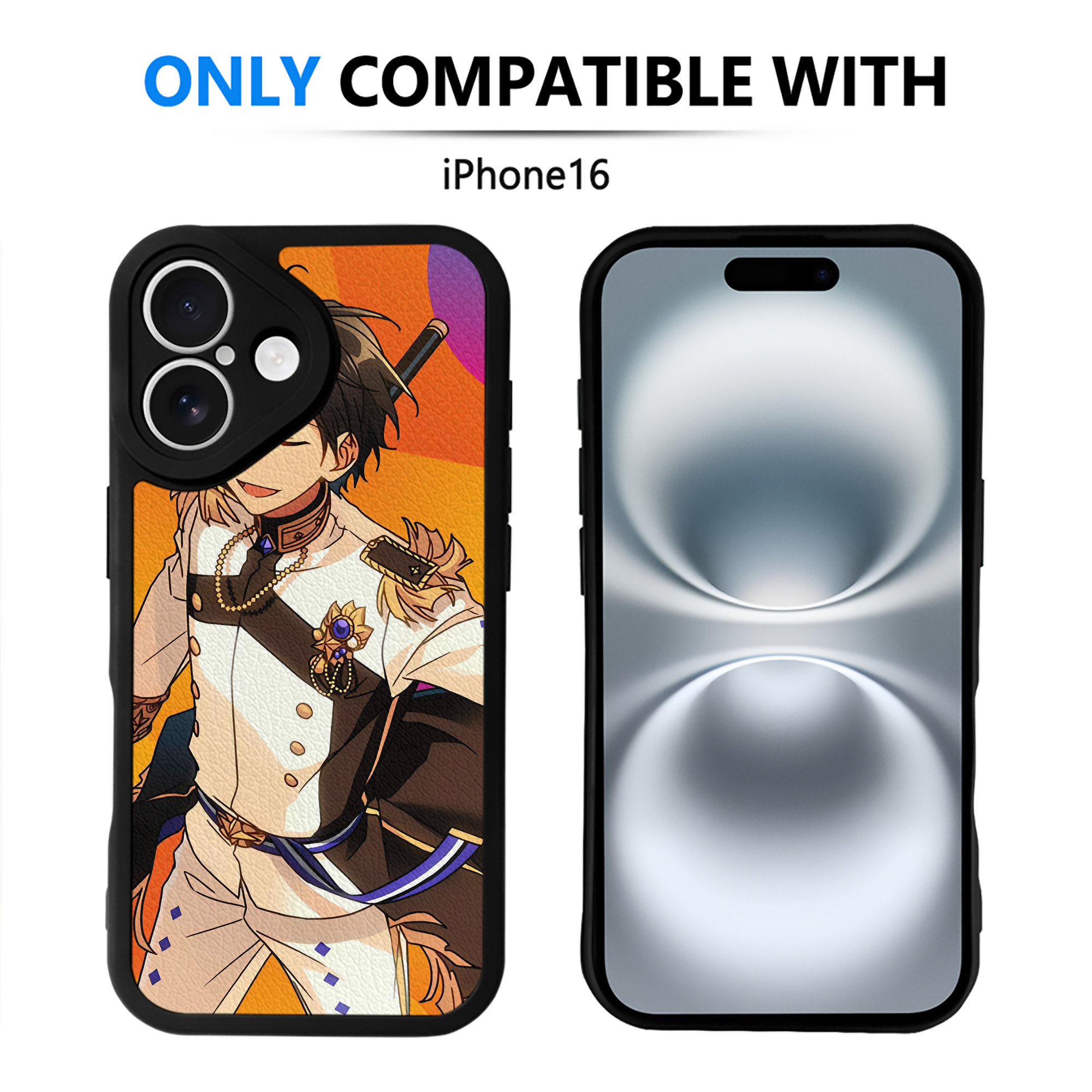 （画像用） あんさんぶるスターズ! Ensemble Stars 【iPhone 16シリーズ対応】シリコンスマホケース（レザー調） 材質：シリコン